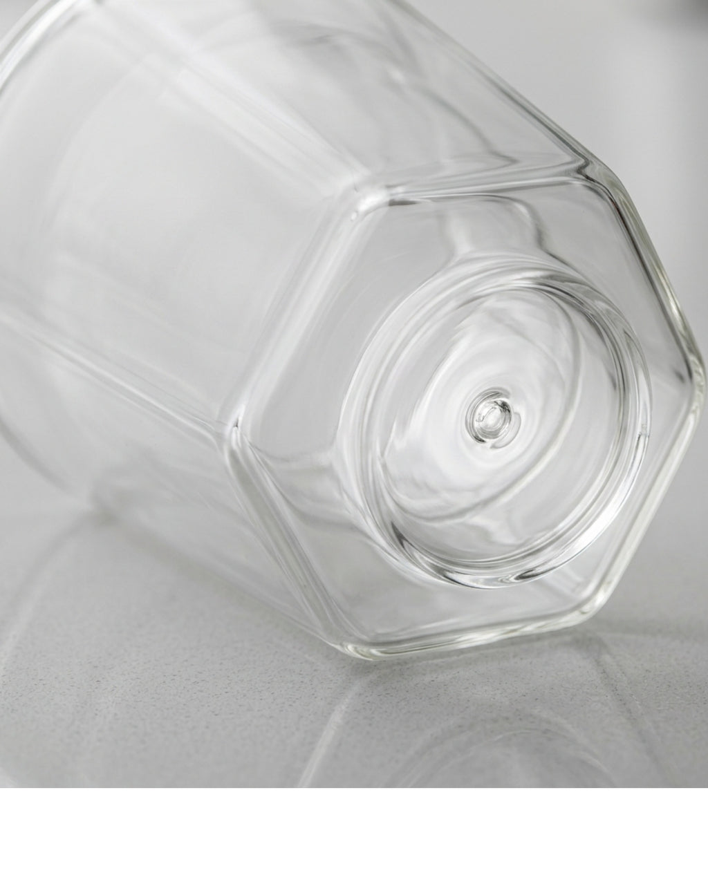 Ygbxw Double-Wall Borosilicate Hexagonal Espresso Cup 3 oz Clear - Detail view