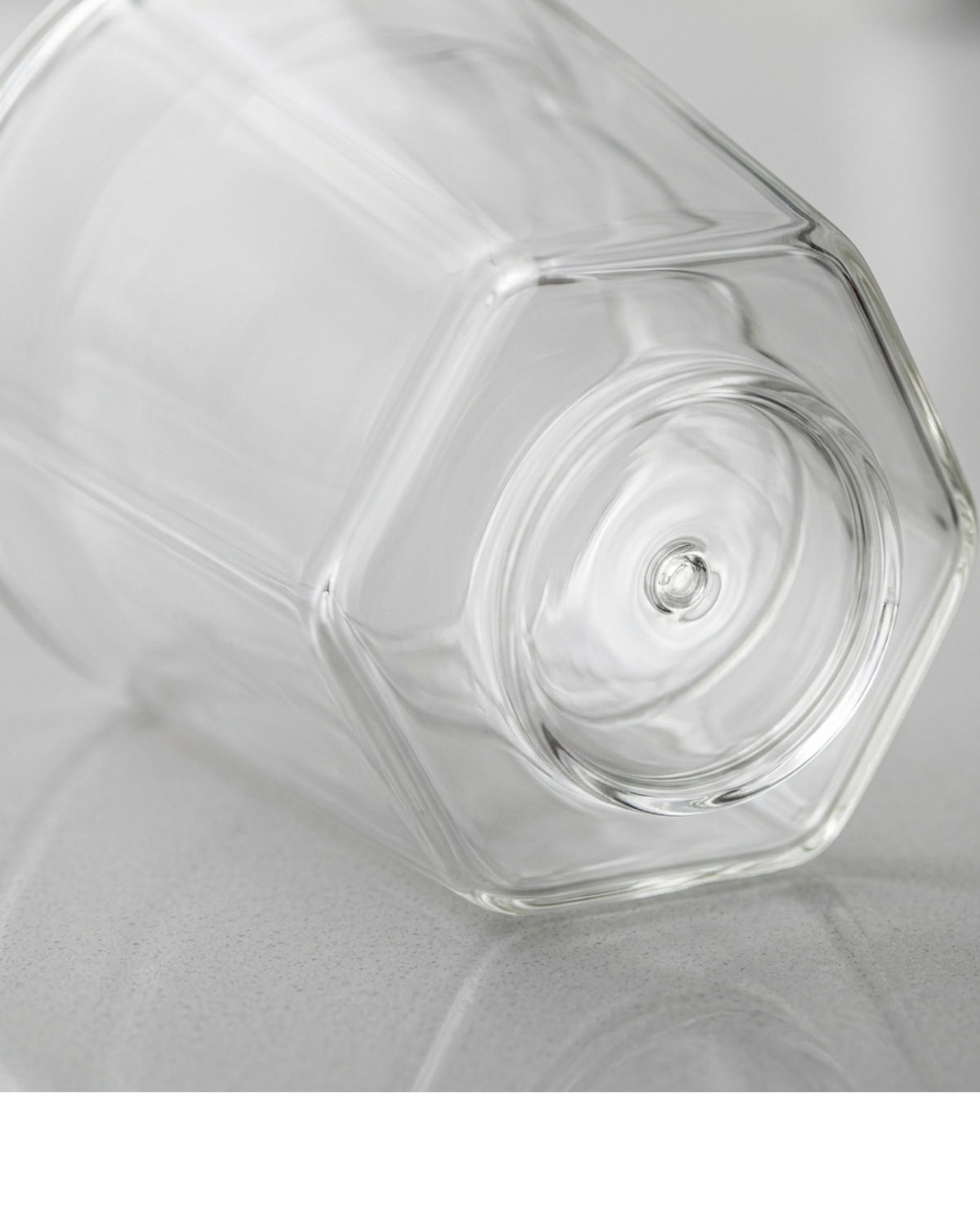 Ygbxw Double-Wall Borosilicate Hexagonal Espresso Cup 3 oz Clear - Detail view