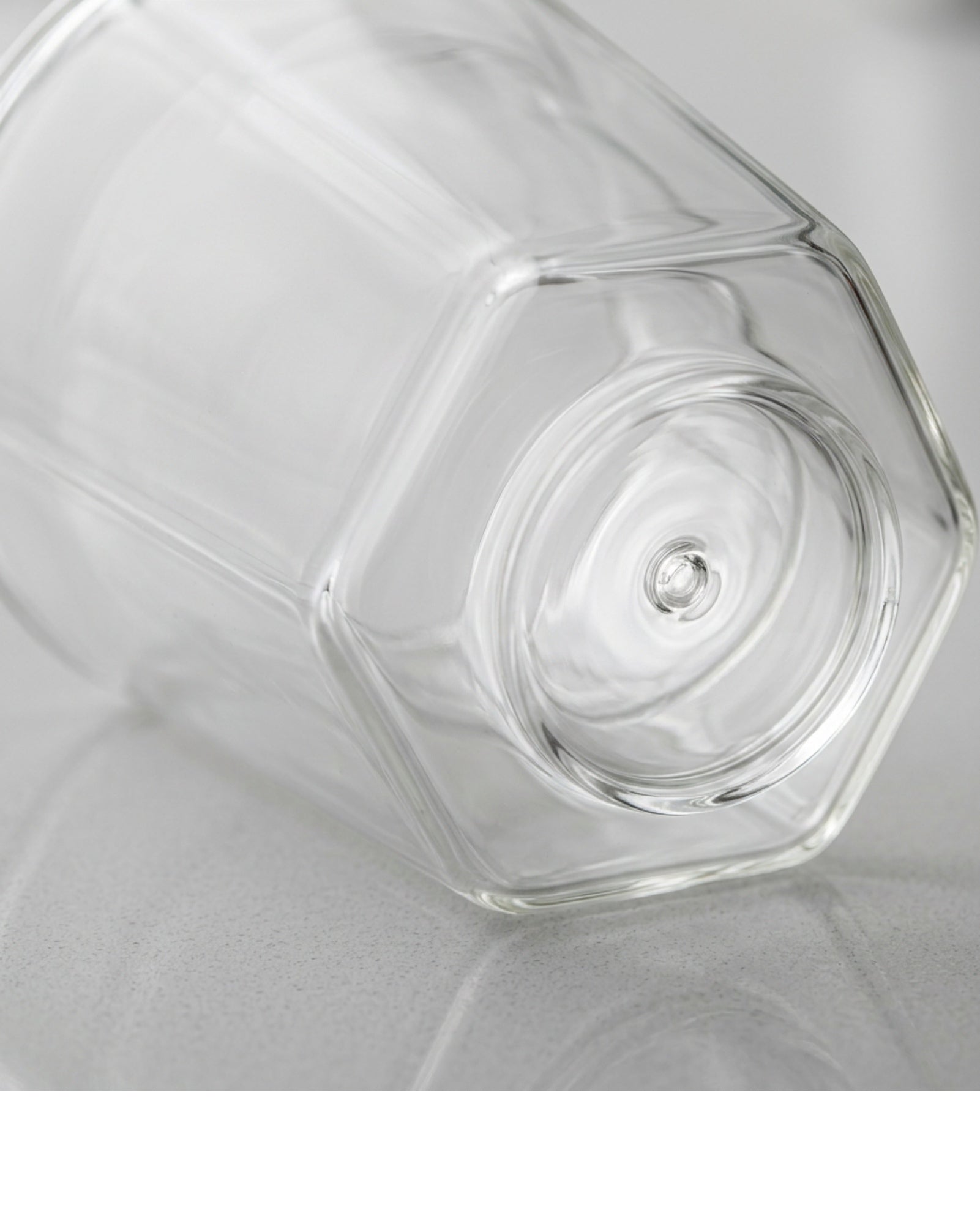 Ygbxw Double-Wall Borosilicate Hexagonal Espresso Cup 3 oz Clear - Detail view