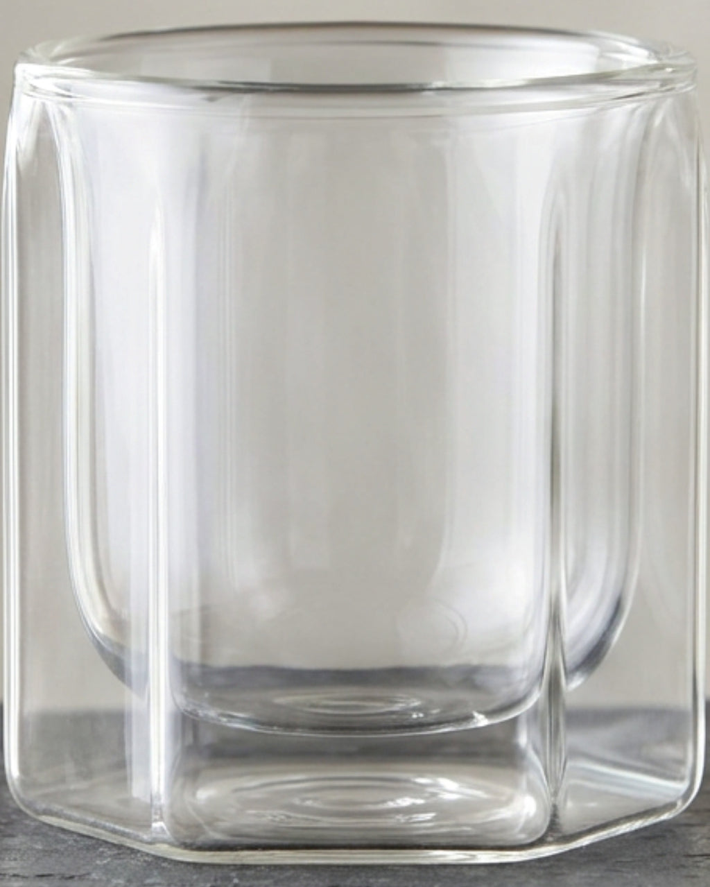Ygbxw Double-Wall Borosilicate Hexagonal Espresso Cup 3 oz Clear - Lifestyle view