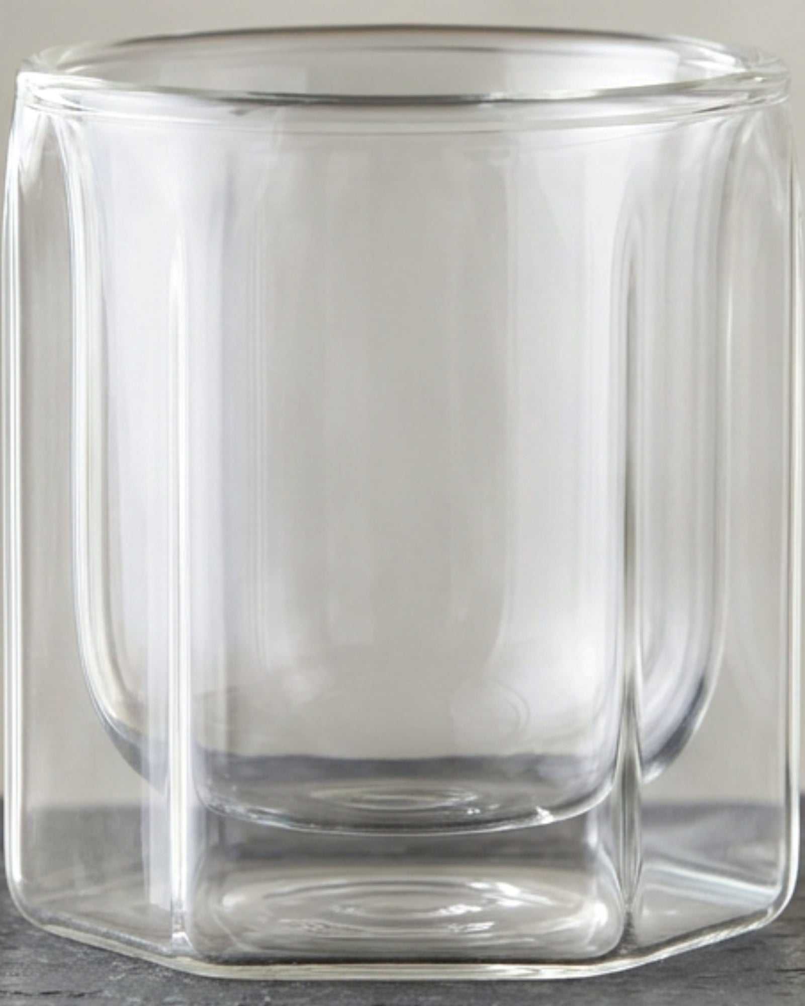 Ygbxw Double-Wall Borosilicate Hexagonal Espresso Cup 3 oz Clear - Lifestyle view