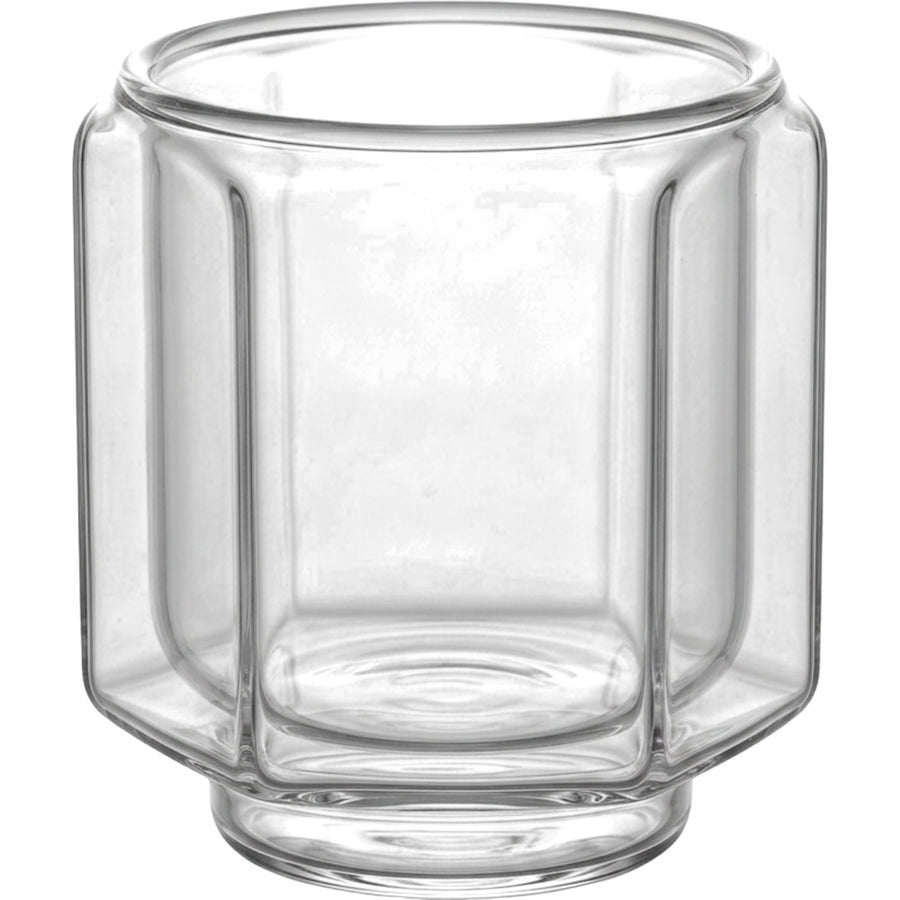 Ygbxw Double-Wall Borosilicate Hexagonal Espresso Cup 3 oz Clear