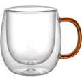 Ygbxw Double-Wall Borosilicate Tulip Cup 10 oz Clear Amber - Product view