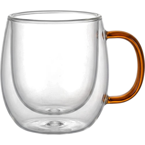 Ygbxw Double-Wall Borosilicate Tulip Cup 10 oz Clear Amber - Product view