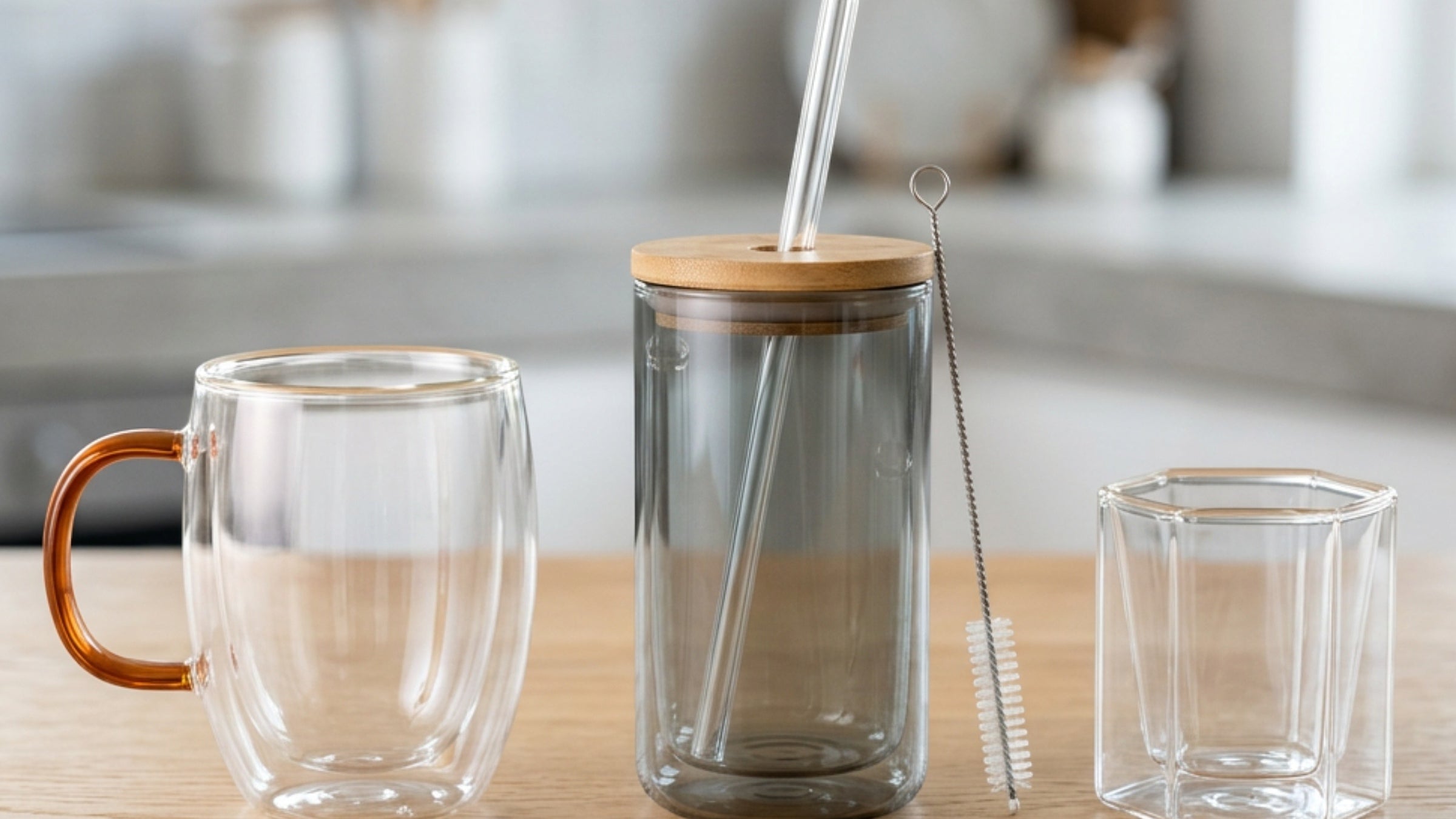Ygbxw Double-Wall Borosilicate Glass Cups